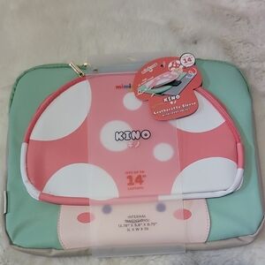 Pink and Green Laptop Sleeve